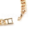 Cubic Zirconia Link Bracelet with Golden Brass Curb Chains BJEW-C055-06B-G-3