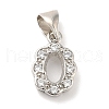 Brass Crystal Rhinestone Pendant Cabochon Settings KK-D033-07P-1