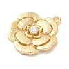 Brass Glass Pendants KK-Z073-15G-01-2