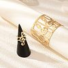 Hollow Out Musical Note Alloy Cuff Bangles & Cuff Rings Sets FS-WG438C8-01-1
