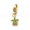 Star 304 Stainless Steel Rhinestone Pendants Decoration STAS-R159-57G-04-1
