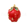 Brass Enamel Charms KK-P303-06A-G-1