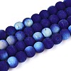 Frosted Opaque Glass Beads Strands GLAA-T032-P6mm-MBB03-1
