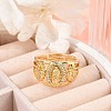 Brass Micro Pave Clear Cubic Zirconia Finger Rings for Women RJEW-Z081-01G-1
