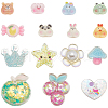 SUNNYCLUE 60Pcs 15 Styles Transparent Resin Cabochons CRES-SC0002-83-1