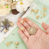 Unicraftales 10Pcs Brass Stud Earring Findings KK-UN0002-63-4