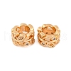Brass Micro Pave Clear Cubic Zirconia European Beads KK-Z066-12G-1
