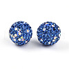 Polymer Clay Pave Rhinestone Beads RB-T018-01B-1