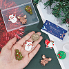 SUNNYCLUE 10Pcs 5 Styles Christmas Theme Food Grade Eco-Friendly Silicone Focal Beads SIL-SC0001-93-3