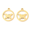 304 Stainless Steel Charms STAS-O142-57G-2