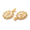 Brass Micro Pave Cubic Zirconia Pendants KK-I703-01B-G-3