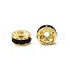 Brass Grade A Rhinestone Spacer Beads RSB038NF-04G-3