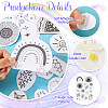 64 Patterns Non-woven Fabrics Water-soluble Embroidery Aid Drawing Sketch DIY-TAC0100-003-3