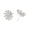 Brass Stud Earring Findings KK-Z099-05P-01-2
