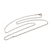 1.5mm Rack Plating Brass Oval Link Chain Necklaces for Women Men MAK-L044-32P-1