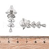 Brass Clear Cubic Zirconia Stud Earrings EJEW-D301-06P-03-5