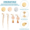 Unicraftale PVD Vacuum Plating 304 Stainless Steel Stud Earring Findings STAS-UN0011-73-5
