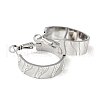 304 Stainless Steel Rhinestone Half Hoop Earrings for Women EJEW-L283-052P-2