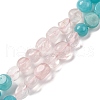 Natural Amazonite & Rose Quartz Beads Strands G-L610-B01-01-1