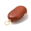 6Pcs Natural Mixed Gemstone Copper Wire Wrapped Pendants PALLOY-JF02143-3
