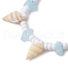 Dyed Natural White Jade Braided Bead Bracelets BJEW-JB10358-01-3