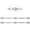 Tarnish Resistant 304 Stainless Steel Faceted Rectangle Link Chains CHS-E012-03P-2