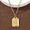 304 Stainless Steel Pendant Necklaces for Women NJEW-D312-02A-G-1