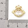 Brass Micro Pave Clear Cubic Zirconia Pendants KK-K371-30G-3