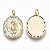 Brass Micro Pave Cubic Zirconia Pendants KK-S356-039G-NF-2