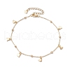 Brass Cable Chain Anklets AJEW-AN00601-02-1