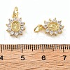 Brass Micro Pave Cubic Zirconia Pendants KK-C092-19D-G-3