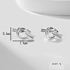 S925 Sterling Silver Knot Stud Earrings MU4772-5