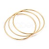 3Pcs 304 Stainless Steel Plain Bangles Set For Women BJEW-N033-01G-1