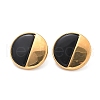 Flat Round 304 Stainless Steel Stud Earrings EJEW-C142-04G-01-4