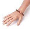 Wood Beads Stretch Bracelets BJEW-JB03972-M-5