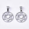 Non-Tarnish Chakra Theme 201 Stainless Steel Pendants STAS-N089-50P-1