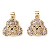 Brass Micro Pave Cubic Zirconia Pendants KK-M240-12-2