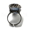 Natural Kyanite Adjustable Rings RJEW-K269-03AS-3