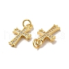 Rack Plating Brass Micro Pave  Cubic Zirconia Pendants KK-B068-02G-3