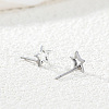 Stainless Steel Hollow Star Stud Earrings EH5151-8
