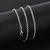 Brass Double Link Chains Necklaces for Women NJEW-D302-37P-2