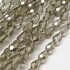 Electroplate Glass Beads Strands EGLA-E010-8x12mm-F04-2