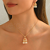 Elegant Middle Eastern Style Brass Micro Pave Cubic Zirconia Earrings & Necklaces Set for Women RL1029-2