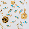 DICOSMETIC 50Pcs Alloy Jet Rhinestone Connector Charms FIND-DC0002-70-7