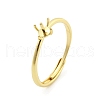 Flat Round Brass Adjustable Ring Settings KK-G527-01B-G-1