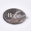 Natural Marble Pendants G-S344-90B-3