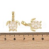 Brass Micro Pave Cubic Zirconia Pendants KK-C093-09G-01-3