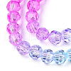 Transparent Glass Beads Strands GLAA-E036-07P-4