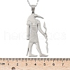 304 Stainless Steel Egyptian Ancient God Anubis Pendant Necklaces NJEW-D318-06P-5