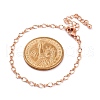 Rack Plating Brass Curb Chain Bracelets for Women BJEW-G735-16RG-5